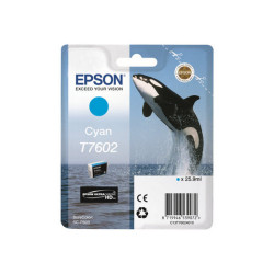 Epson T7602 - 26 ml - ciano - originale - blister - cartuccia d'inchiostro - per SureColor P600, SC-P600