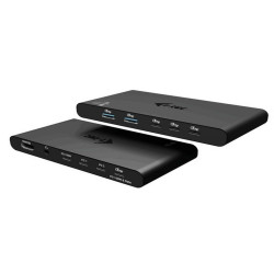 i-tec KVM Docking Station HDMI for 2 hosts, Power Delivery 2x 100W, Cablato, USB 3.2 Gen 1 (3.1 Gen 1) Type-C, 100 W, Nero, 384