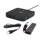 i-tec USB-C DP Dual HDMI Docking Station with Power Delivery 100 W + Universal Charger 100W, Cablato, USB 3.2 Gen 2 (3.1 Gen 2)