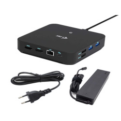 i-tec USB-C DP Dual HDMI Docking Station with Power Delivery 100 W + Universal Charger 100W, Cablato, USB 3.2 Gen 2 (3.1 Gen 2)