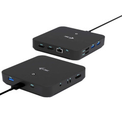 i-tec USB-C DP Dual HDMI Docking Station with Power Delivery 100 W, Cablato, USB 3.2 Gen 2 (3.1 Gen 2) Type-C, 100 W, 10,100,10