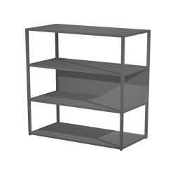 Libreria media a giorno Essence - 90 x 44 x 119 cm - Antracite/antracite