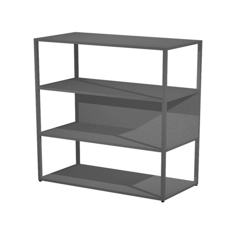Libreria media a giorno Essence - 90 x 44 x 119 cm - Antracite/antracite