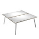 Scrivania Skinny Metal a 2 postazioni contrapp. - 140 x 166 cm - bianco