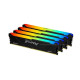 Kingston 128GB (4x32GB) DDR4 3200MTs CL16 FURY Beast RGB Black XMP