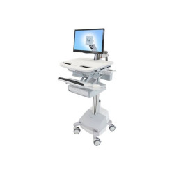 Ergotron StyleView - Carrello - architettura aperta - per display LCD/dotazione PC - bloccabile - medico - Alluminio, acciaio p