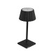 Lampada da tavolo - a led - 10 x 10 x 38 cm - alluminio/pmma - nero - King Collection