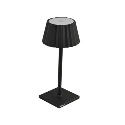 Lampada da tavolo - a led - 10 x 10 x 38 cm - alluminio/pmma - nero - King Collection