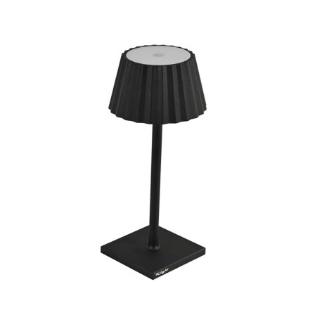 Lampada da tavolo - a led - 10 x 10 x 38 cm - alluminio/pmma - nero - King Collection