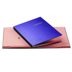 Libro firma - 14 intercalari rinforzati - 24x34 cm - blu - Fraschini