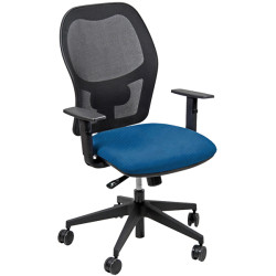 Seduta operativa Hubble HUHU - tessuto Target - braccioli regolabili - blu - Unisit