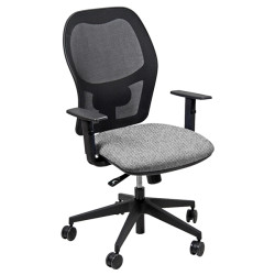 Seduta operativa Hubble HUHU - tessuto Eco - braccioli regolabili - grigio chiaro - Unisit