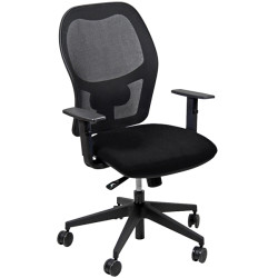 Seduta operativa Hubble HUHU - tessuto Chili - braccioli regolabili - nero - Unisit