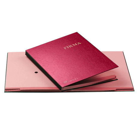 Libro firma - 14 intercalari rinforzati - 24x34 cm - rosso - Fraschini