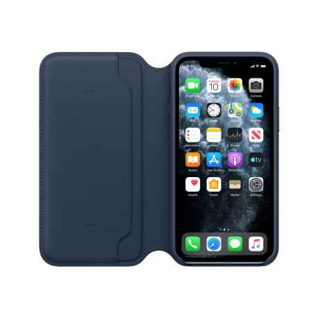 Apple Folio - Flip cover per cellulare - pelle - blu oltremare - per iPhone 11 Pro