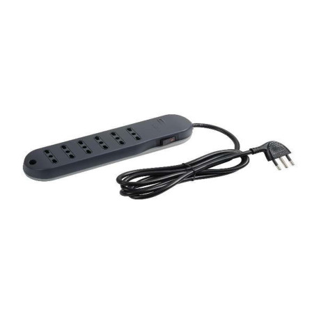 Legrand Multipresa SLIM6 bipasso con interruttore safe e cavo - grigia