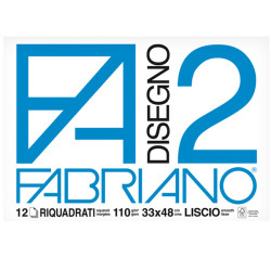 Album F2 - 33 x 48 cm - 12 fogli - 110 gr - liscio squadrato - collato - Fabriano