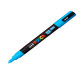Marcatore a base d'acqua Uni Posca PC3M  - punta fine da 0,9mm a 1,3mm - azzurro - Uni Mitsubishi