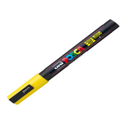 Marcatore a base d'acqua Uni Posca PC3M  - punta fine da 0,9mm a 1,3mm - giallo - Uni Mitsubishi