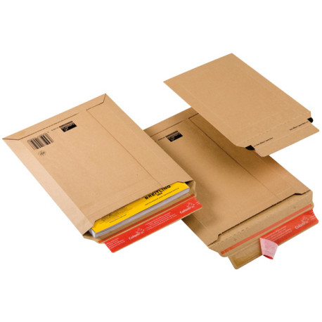 Busta a sacco CP 010 in cartone - adesivo permanente - formato B5 (185 x 270 mm) - altezza massima 50 mm - avana - ColomPac®