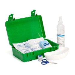 Kit lavaocchi per lavaggio oculare d’emergenza e la successiva medicazione