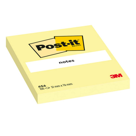 Blocco foglietti - 656 - 76 x 51 mm - giallo Canary - 100 fogli - Post-it