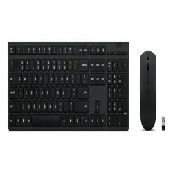 Lenovo 4X31R64334, Full-size (100%), Wireless, RF senza fili + Bluetooth, Tasto con meccanismo a forbici, Grigio, Mouse incluso