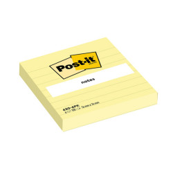 Blocco foglietti - 630-6PK - a righe - 76 x 76 mm - giallo Canary - 100 fogli - Post-it