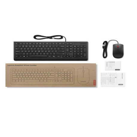 Lenovo Set mouse e tastiera cablati Lenovo Essential (italiano 141)