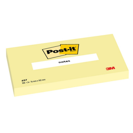 Blocco foglietti - 657 - 76 x 102 mm - giallo Canary - 100 fogli - Post-it