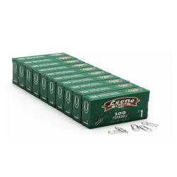 Leone Dell'Era Fermagli zincati N1 Confezione da 10 scatole x100 fermagli ciascuna