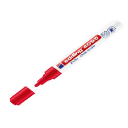 Marcatore a gesso liquido 4095 - punta tonda - da 2 a 3mm - rosso - Edding