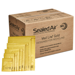 Busta imbottita Mail Lite® Gold - E (22 x 26 cm) - avana - Sealed Air® - conf. risparmio 100 pezzi