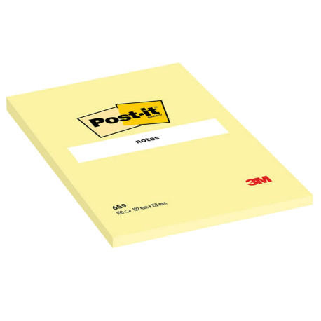 Blocco foglietti - 659 - 102 x 152 mm - giallo Canary - 100 fogli - Post-it