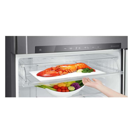 LG GTB744PZHED Frigorifero doppia porta, Classe E, 506L, Wi-Fi, Door Cooling, Cassetto 0 gradi, Gestione umidità, Inox