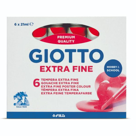 Giotto Tempera Extra in tubetto - confezione 6 pz Rosso scarlatto