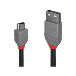 Lindy adattatore cavo USB 2.0 Tipo A a Mini B Anthra Line, 3m
