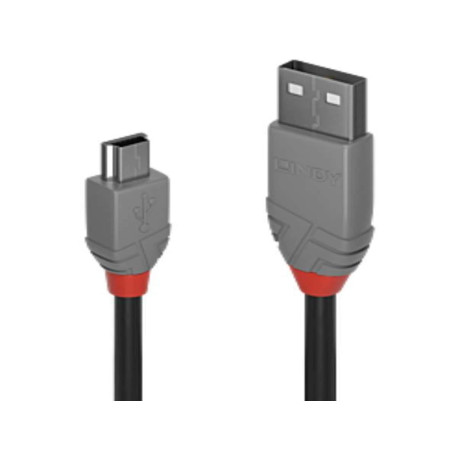 Lindy adattatore cavo USB 2.0 Tipo A a Mini B Anthra Line, 3m