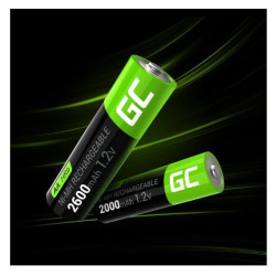 Green Cell Rechargeable Batteries 4xAA HR6 2600Mah