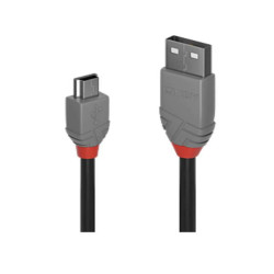 Lindy Cavo USB 2.0 Tipo A a Mini B Anthra Line, 0.2m
