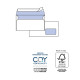 Busta SILVER90 STRIP FSC® - bianca - internografata - con finestra - 110 x 230 mm - 90 gr - Pigna - conf. 25 pezzi