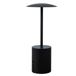 Lampada da tavolo Rocket - a led - alluminio - nero - King Collection