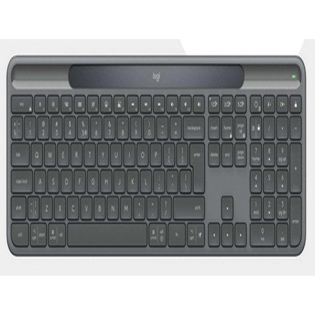 Logitech Signature Slim Solar+ K980 for Business, Full-size (100%), Wireless, RF senza fili + Bluetooth, Tasto con meccanismo a