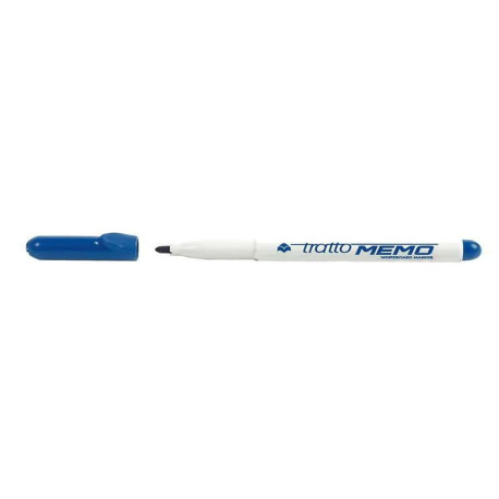 Marcatore Tratto Memo blu p/tonda 4 0 mm tratto 1 0-2 5 mm inchiostro cancellabile a secco per lavagne bianche (conf.12)