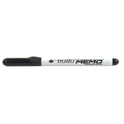 Marcatore Tratto Memo nero p/tonda 4 0 mm tratto 1 0-2 5 mm inchiostro cancellabile a secco per lavagne bianche (conf.12)