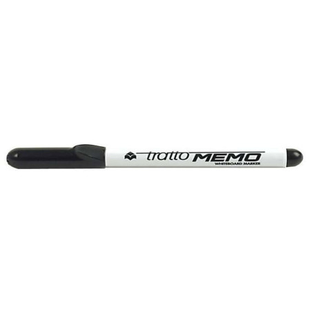 Marcatore Tratto Memo nero p/tonda 4 0 mm tratto 1 0-2 5 mm inchiostro cancellabile a secco per lavagne bianche (conf.12)