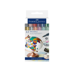 Marcatori - colori assoriti metallics - Faber-Castell - conf. 12 pezzi