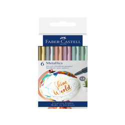 Marcatori - colori assoriti metallics - Faber-Castell - conf. 6 pezzi