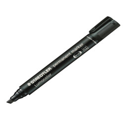Marcatore Lumocolor Permanent 350 - punta a scalpello - tratto 2 - 5 mm - nero - Staedtler