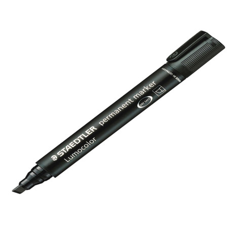 Marcatore Lumocolor Permanent 350 - punta a scalpello - tratto 2 - 5 mm - nero - Staedtler
